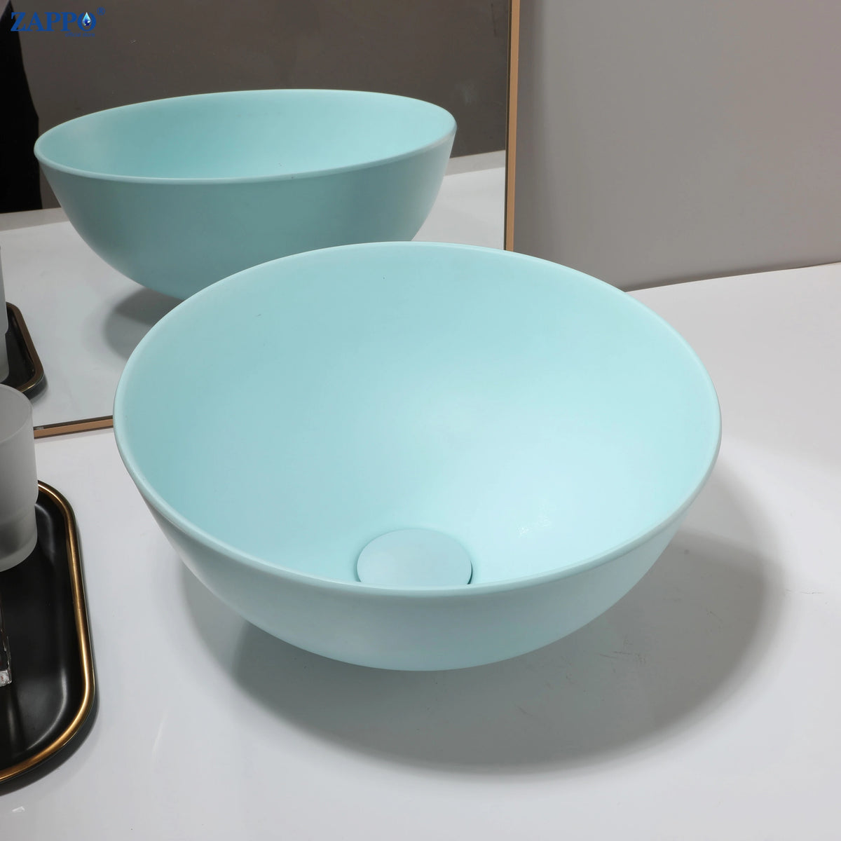 Mekkhala Rectangular Stone Resin Vessel Bathroom Sink
