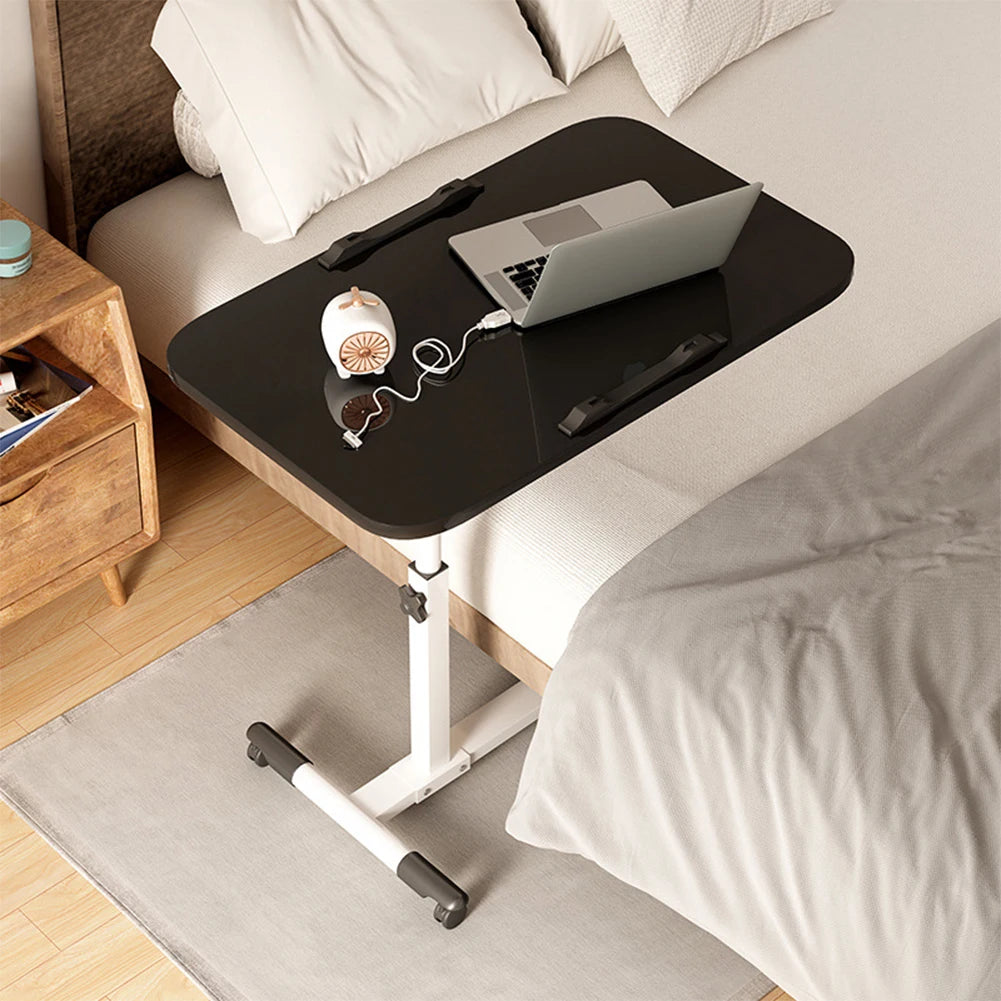 TWISTER.CK Overbed Table Adjustable Height Tilting Desktop Bedside Desk Wheels
