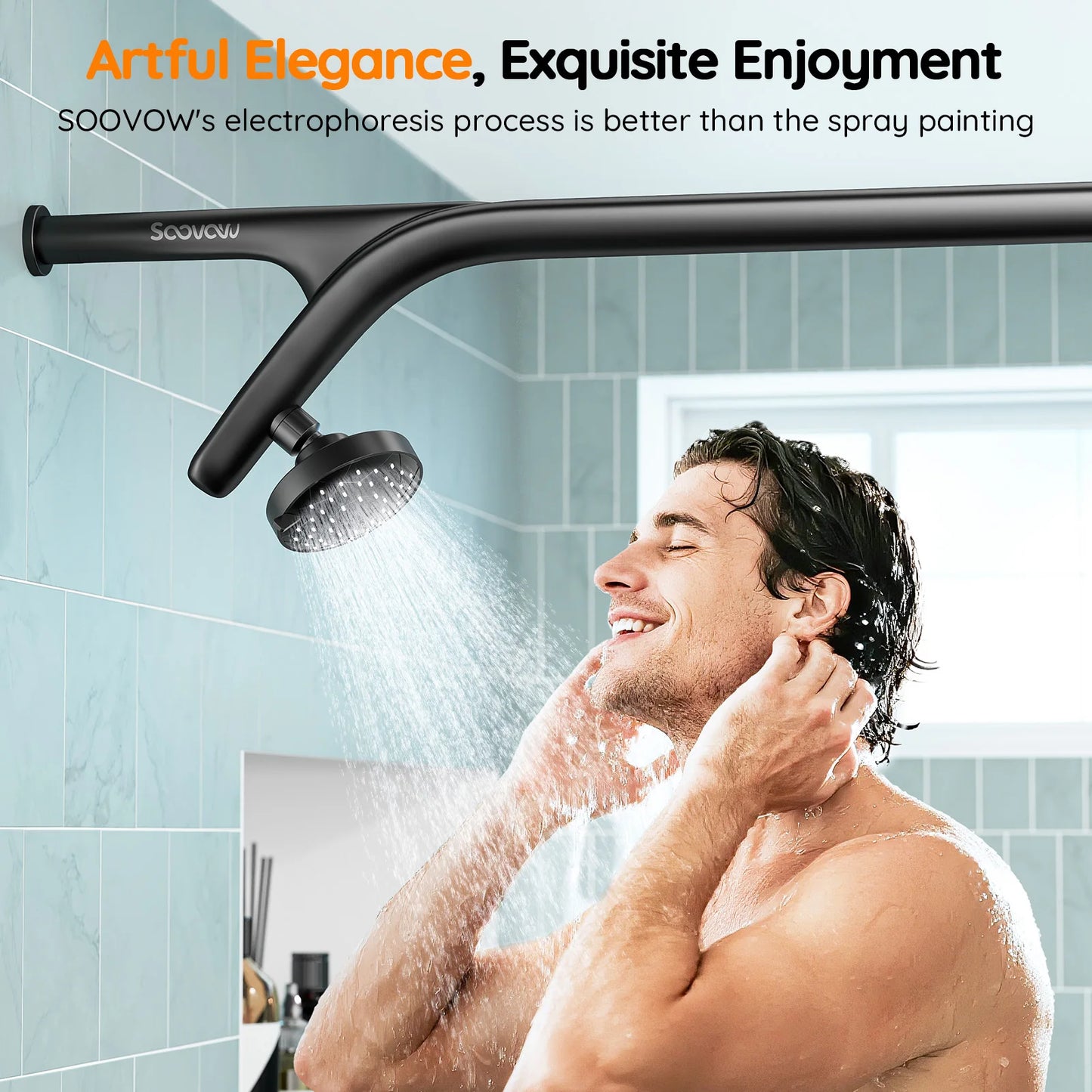 Double Shower Head System For Two People Stainless Wall Mounted