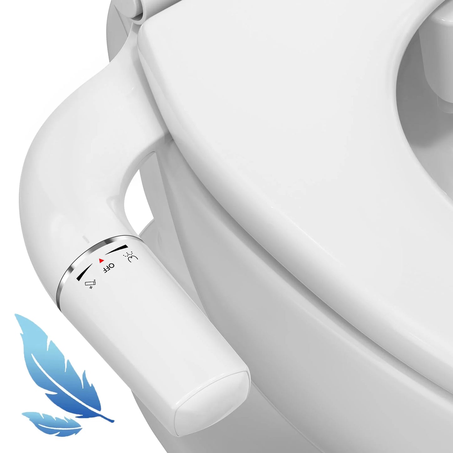 Ultra Slim Bidet Attachment For Toilet Dual Nozzle Self Cleaning