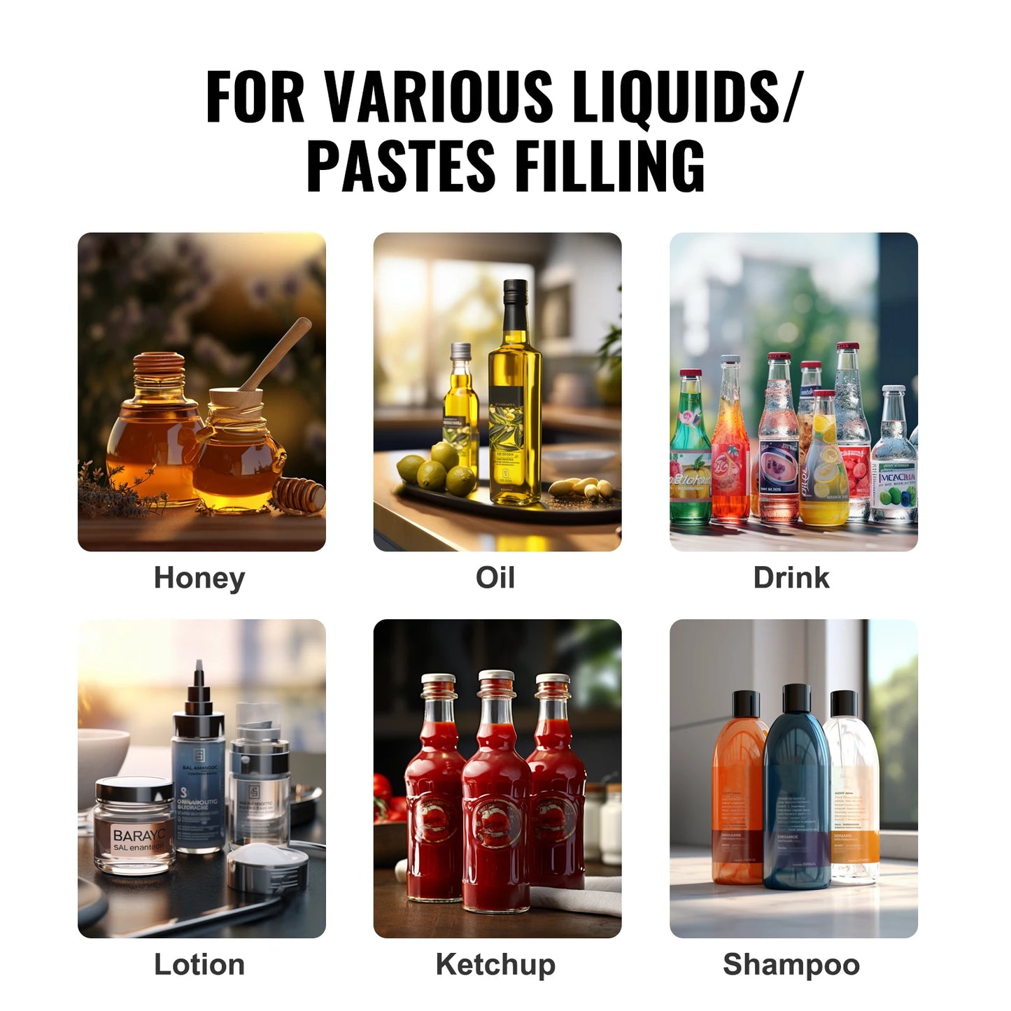 VEVOR Manual Liquid Filling Machine With Hopper For Bottles
