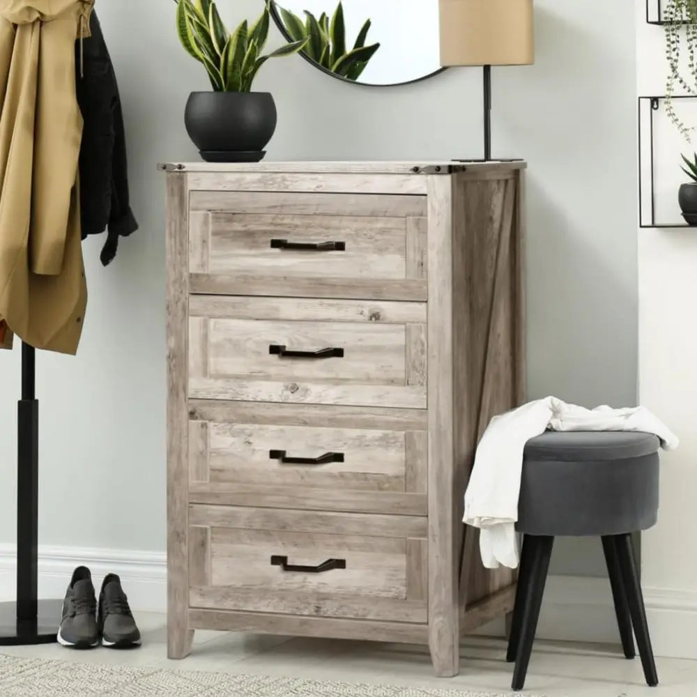 Farmhouse Dresser Set Includes 6 Drawer Dresser 4 Drawer Chest And 2 Nightstands