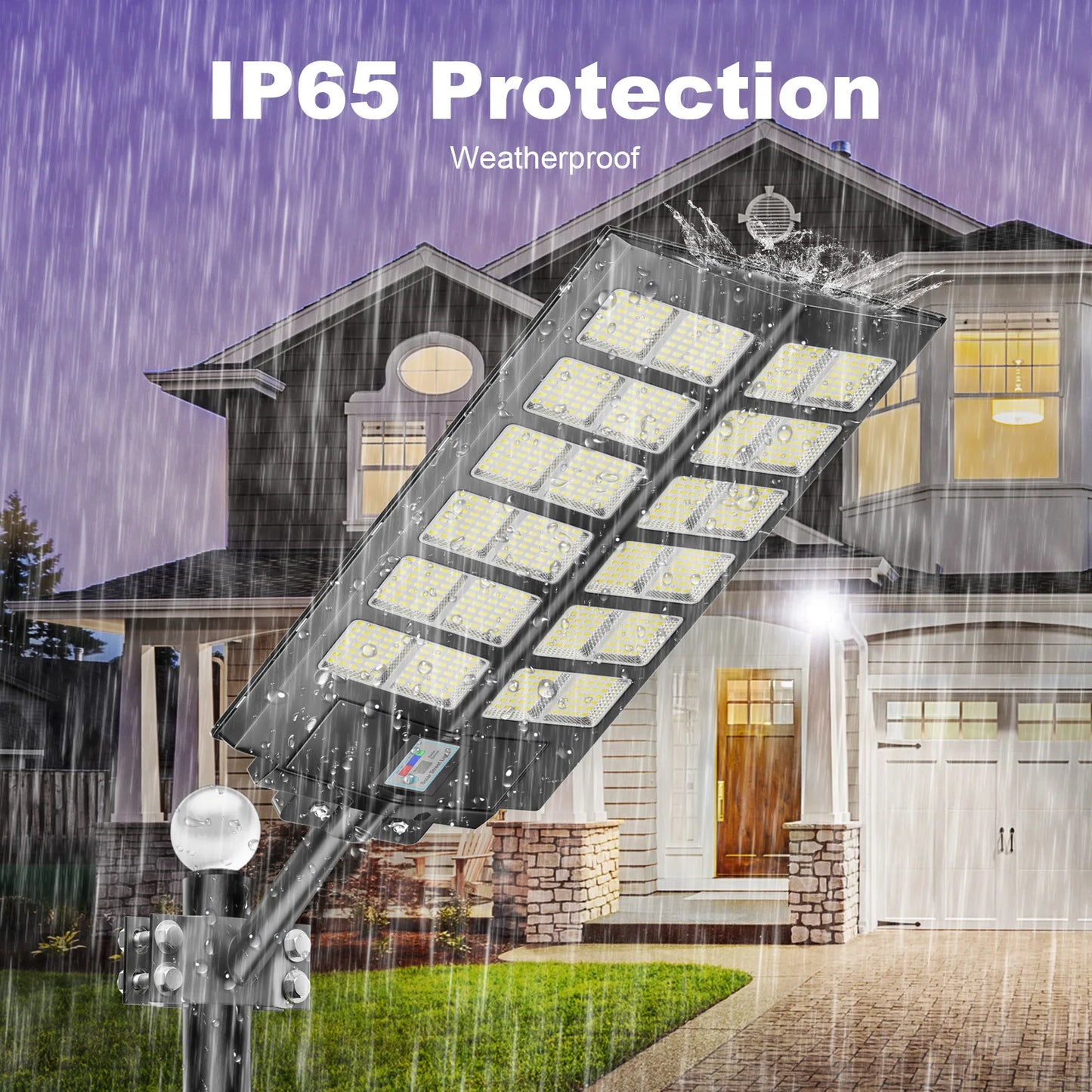 6000W Solar Street Lights 2-Pack With Motion Sensor And Remote