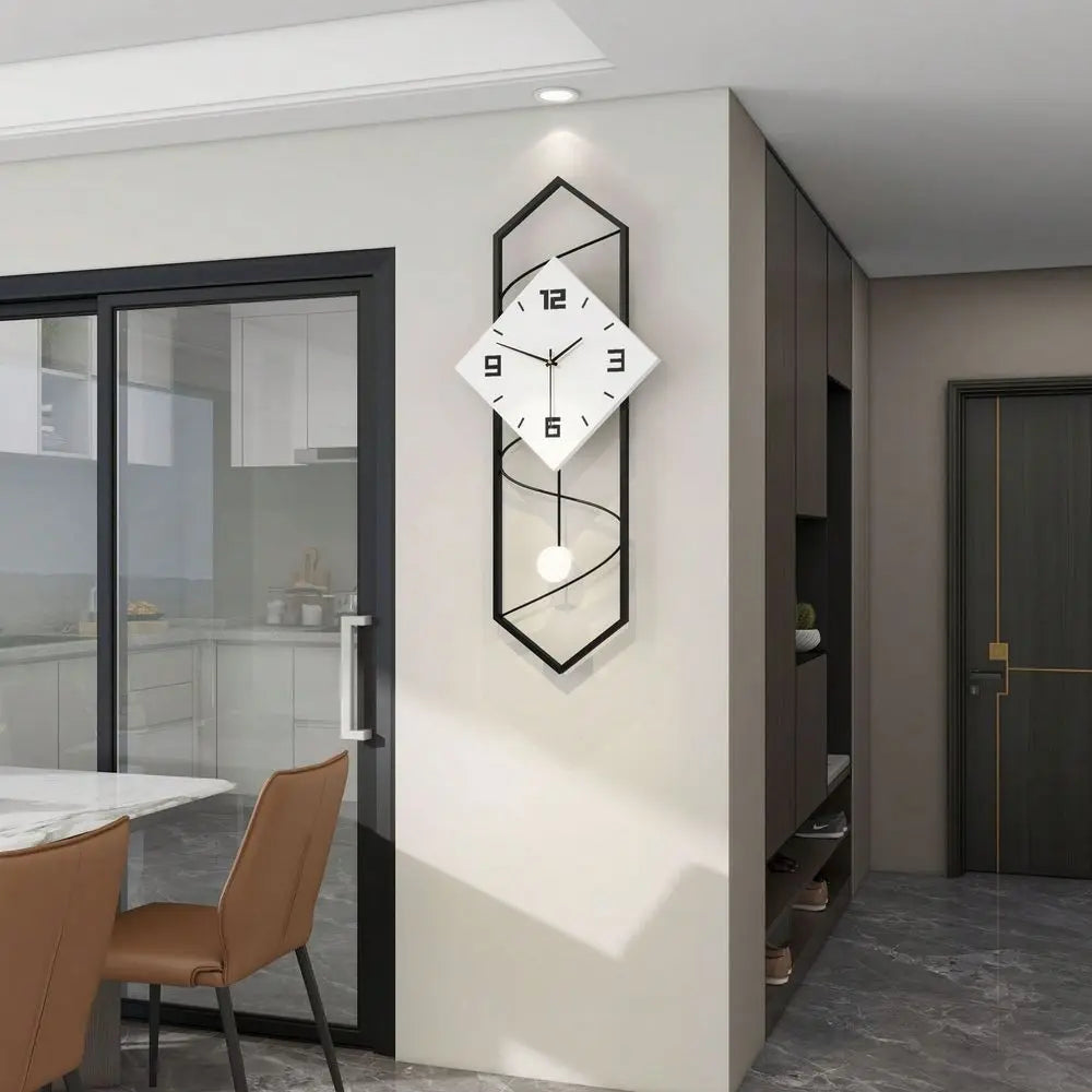Decorative Modern Wall Clock With Silent Quartz Movement Battery Operated