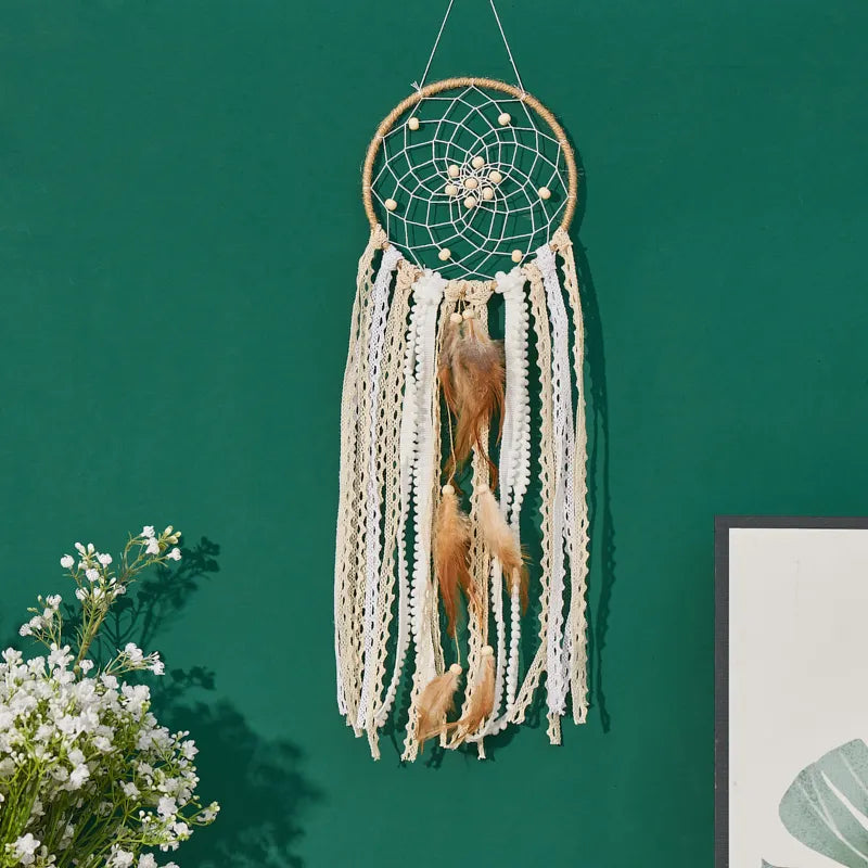 Handcrafted Moon Dream Chaser Bohemian Wall Decoration