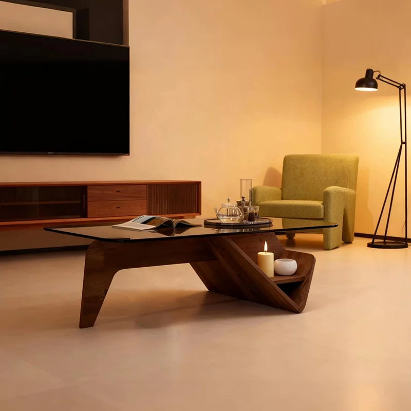 DUTRIEUX Modern Minimalist Wood Coffee Table For Living Room