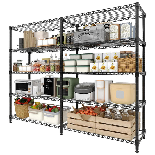 TWISTER.CK Heavy Duty 5-Tier Metal Shelving Unit for Kitchen Garage