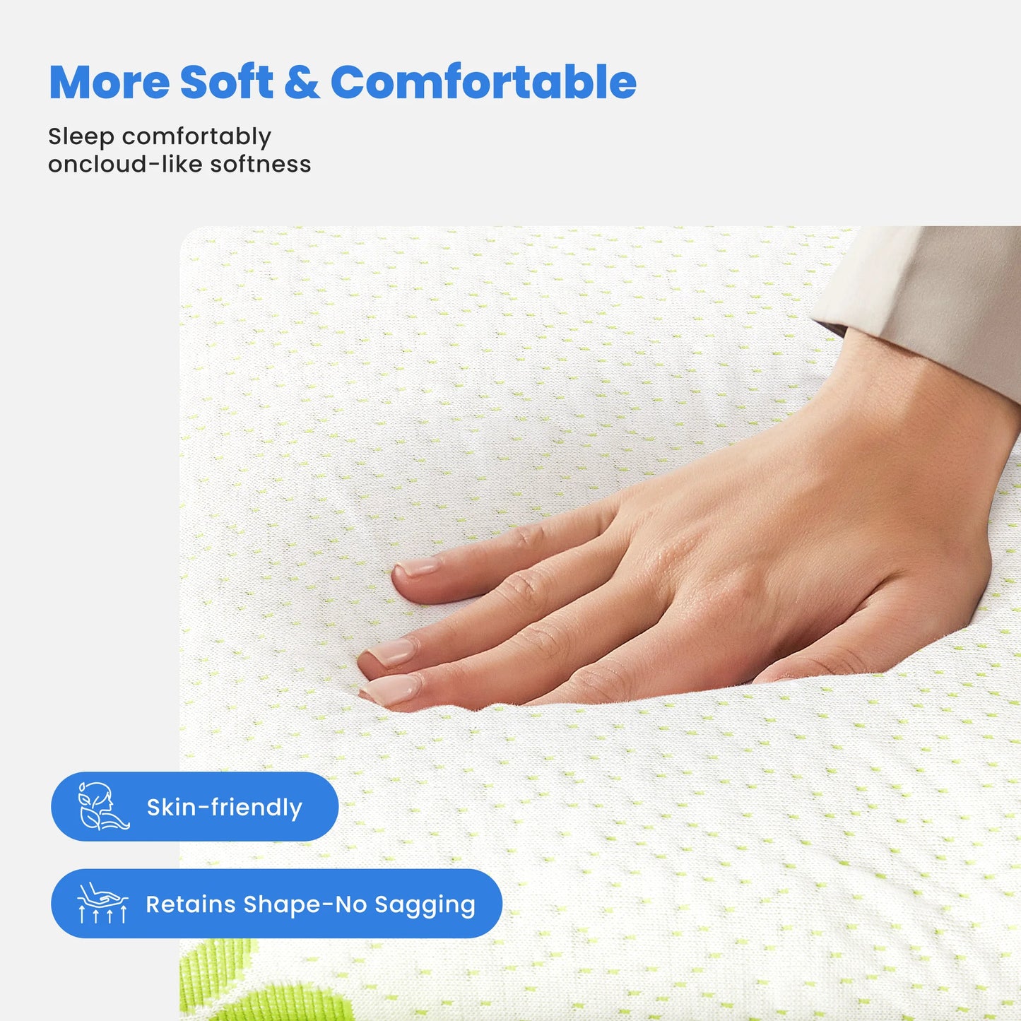 MCQ Bamboo Viscose Mattress Topper Ultra Soft Pillow Top Stretchable Pockets