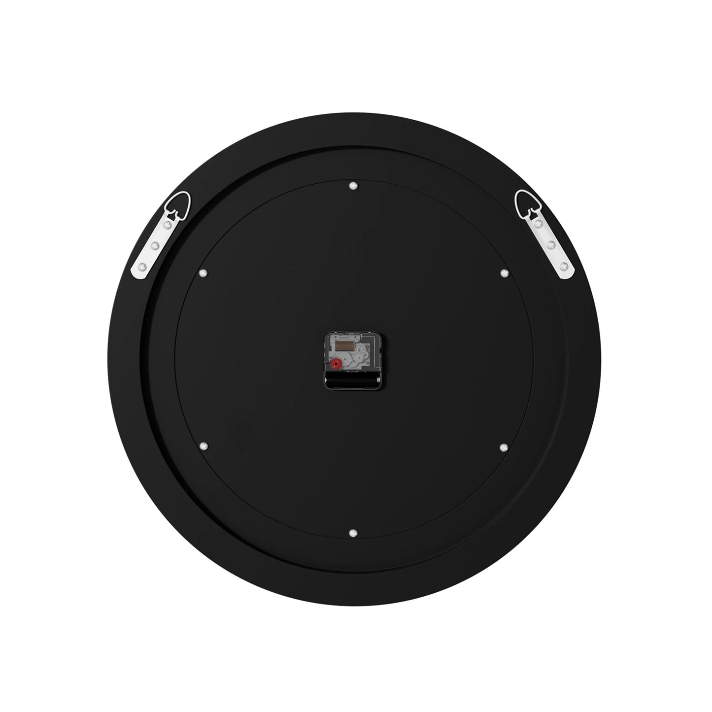 Crystal Embellished Round Mirror Clock For Wall Decor