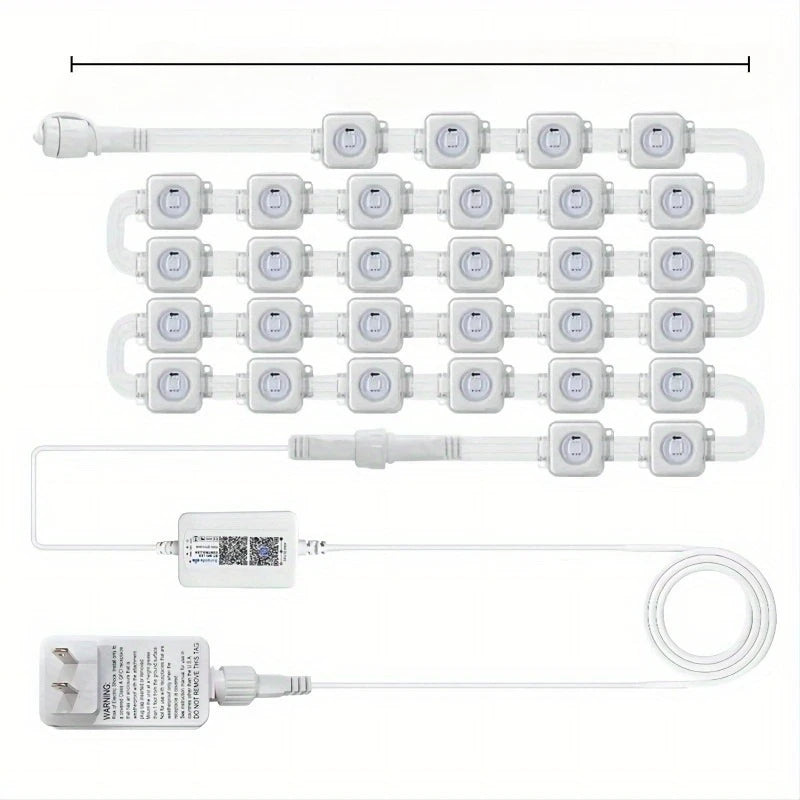 MIMIRGB Outdoor Eaves LED Light String Strip With App Control