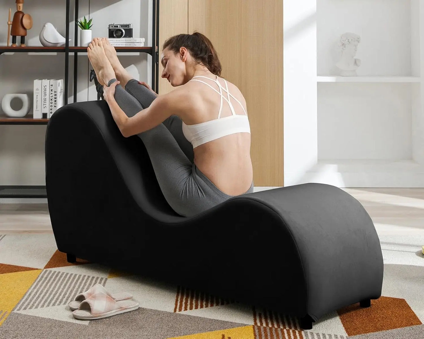 Yoga Lounge Chair For Adults Ergonomic Curved Chaise Customized