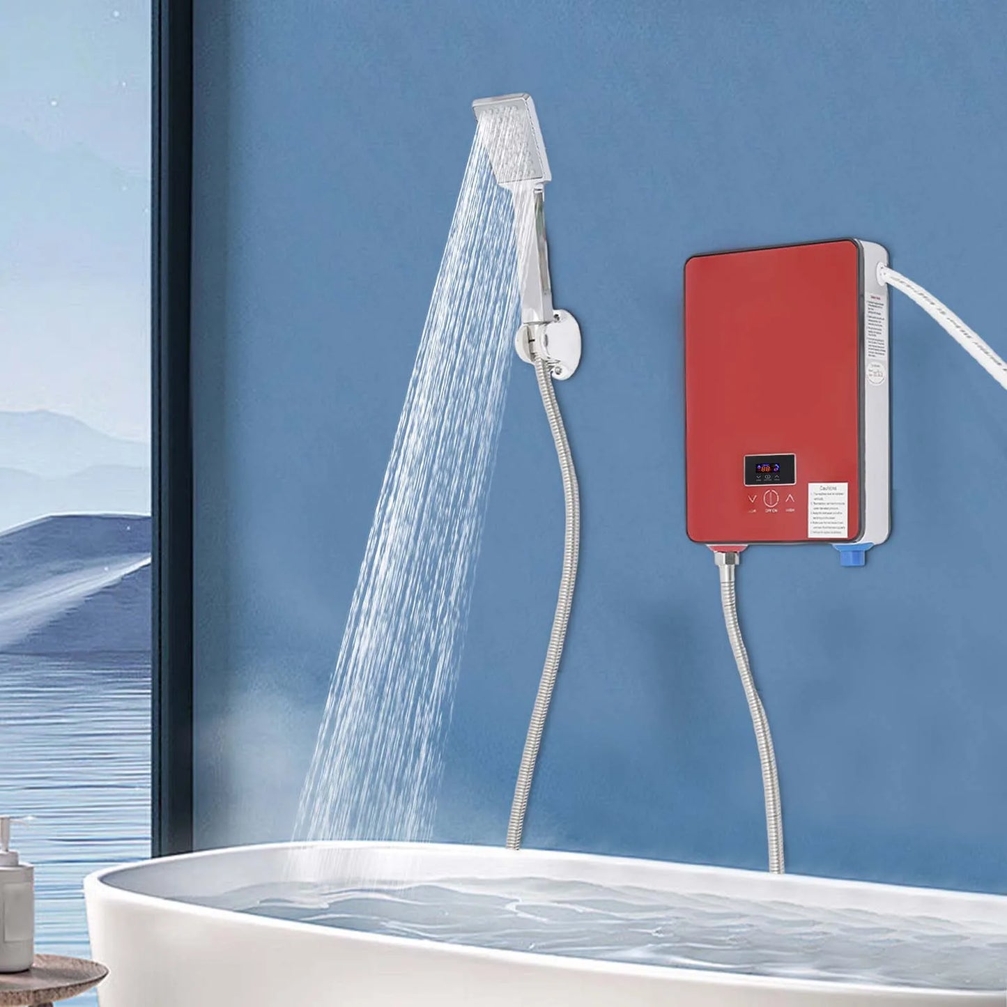 6500W 220V Tankless Water Heater Wall Mount for Kitchens Bathrooms
