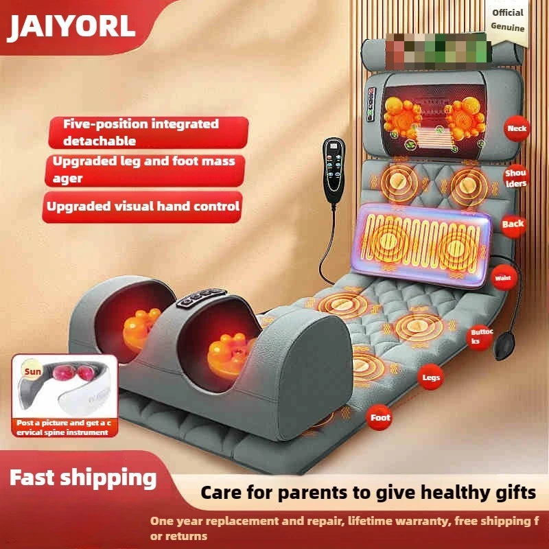 JAIYORL Electric Full Body Massage Mattress With Heating Hand Control