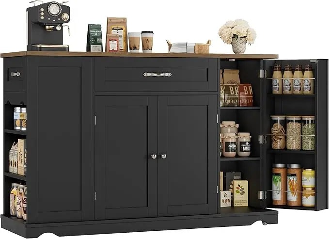 Guangbai Kitchen Island Cart With Storage On Wheels 2 Drawers