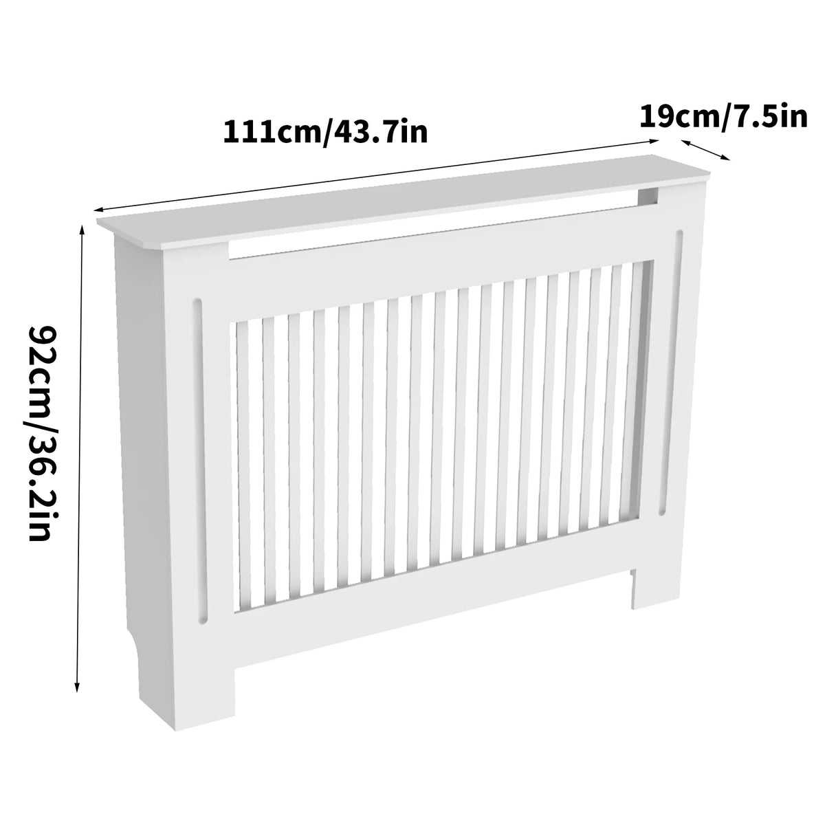 Modern Wood Radiator Cover Cabinet With Grill Shelf For Home