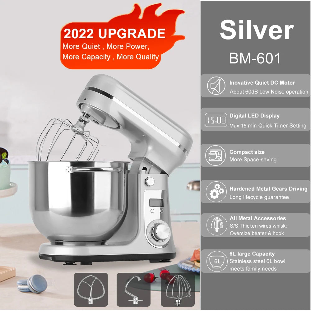 Biolomix Stand Mixer With Blender And Quiet Motor 6 Speed