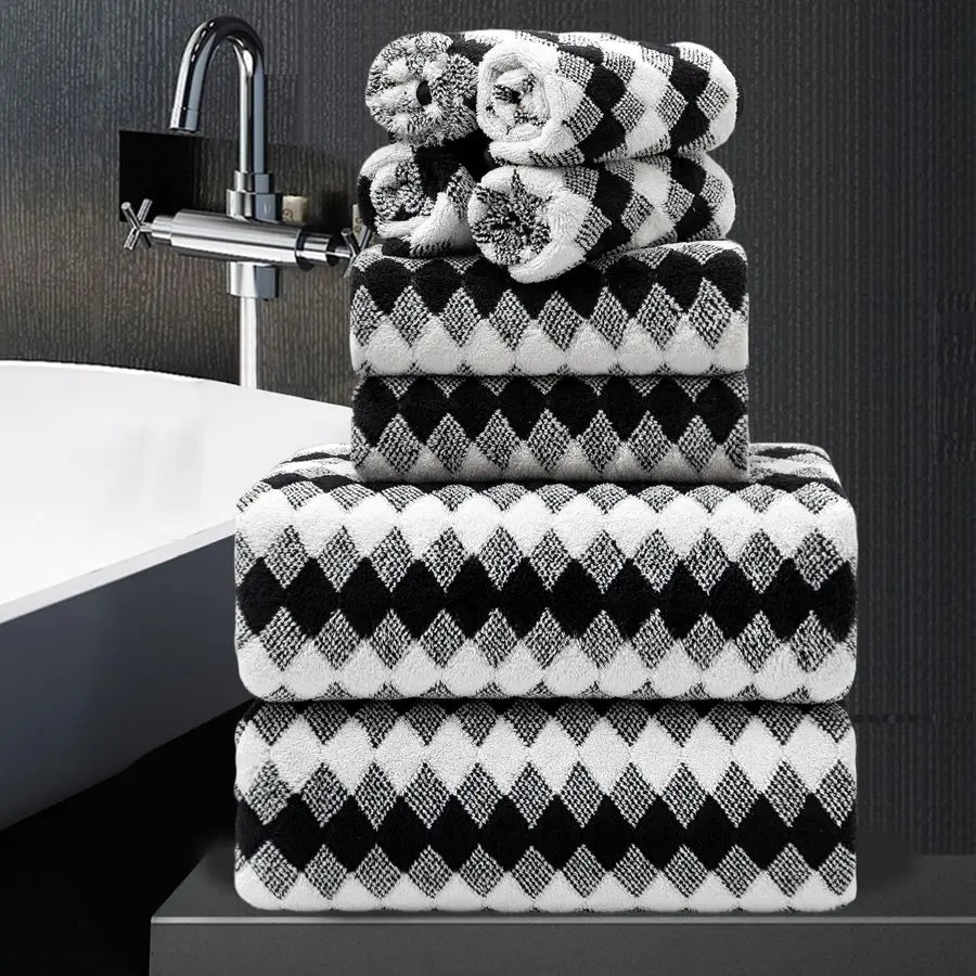 8 Piece Bath Towel Set Nonwoven Fabric Ultra Soft Towels
