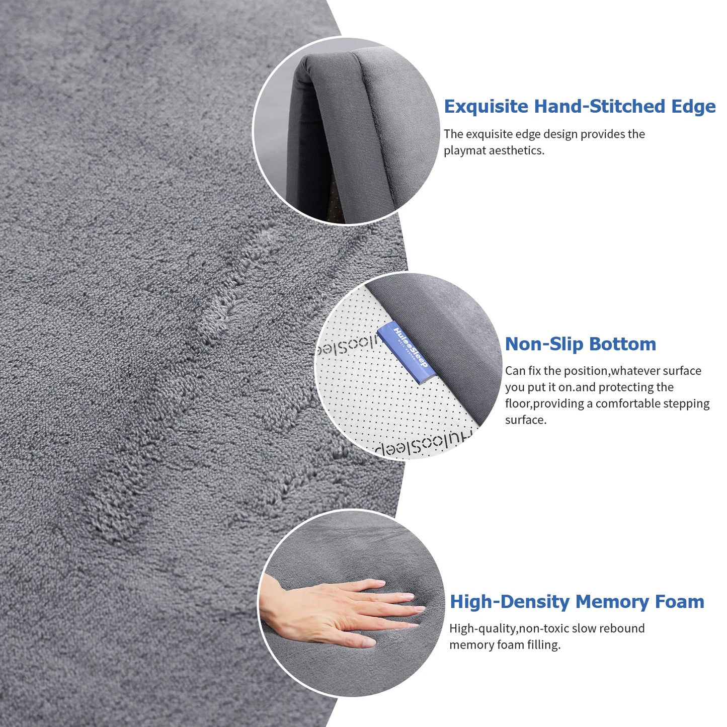 PaPaMat Memory Foam Playpen Mat Carpet With Non Slip Bottom