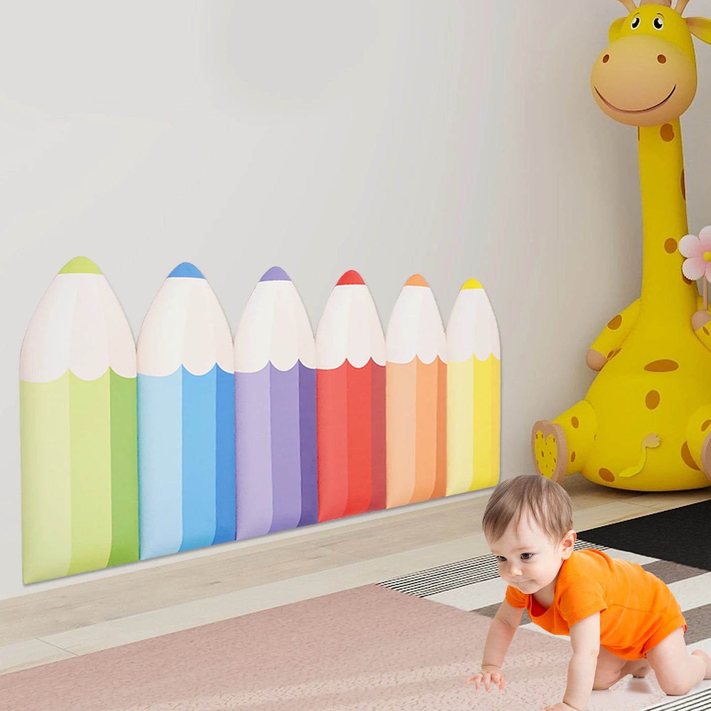 Pencil Wall Stickers Anti Collision Padding For Kids Self Adhesive