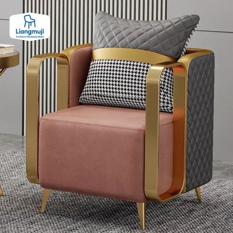 Upholstered Relax Armchair Nordic Living Room Single