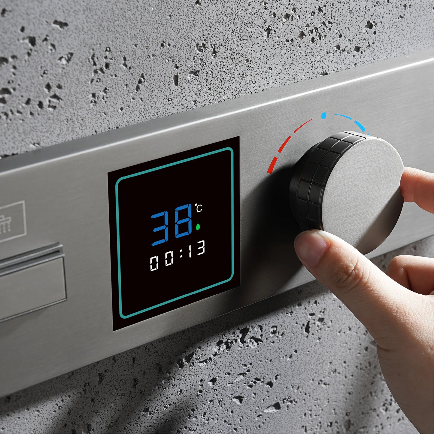 Gestana LED Temperature Display Shower System Ceiling Mounted 2 Function