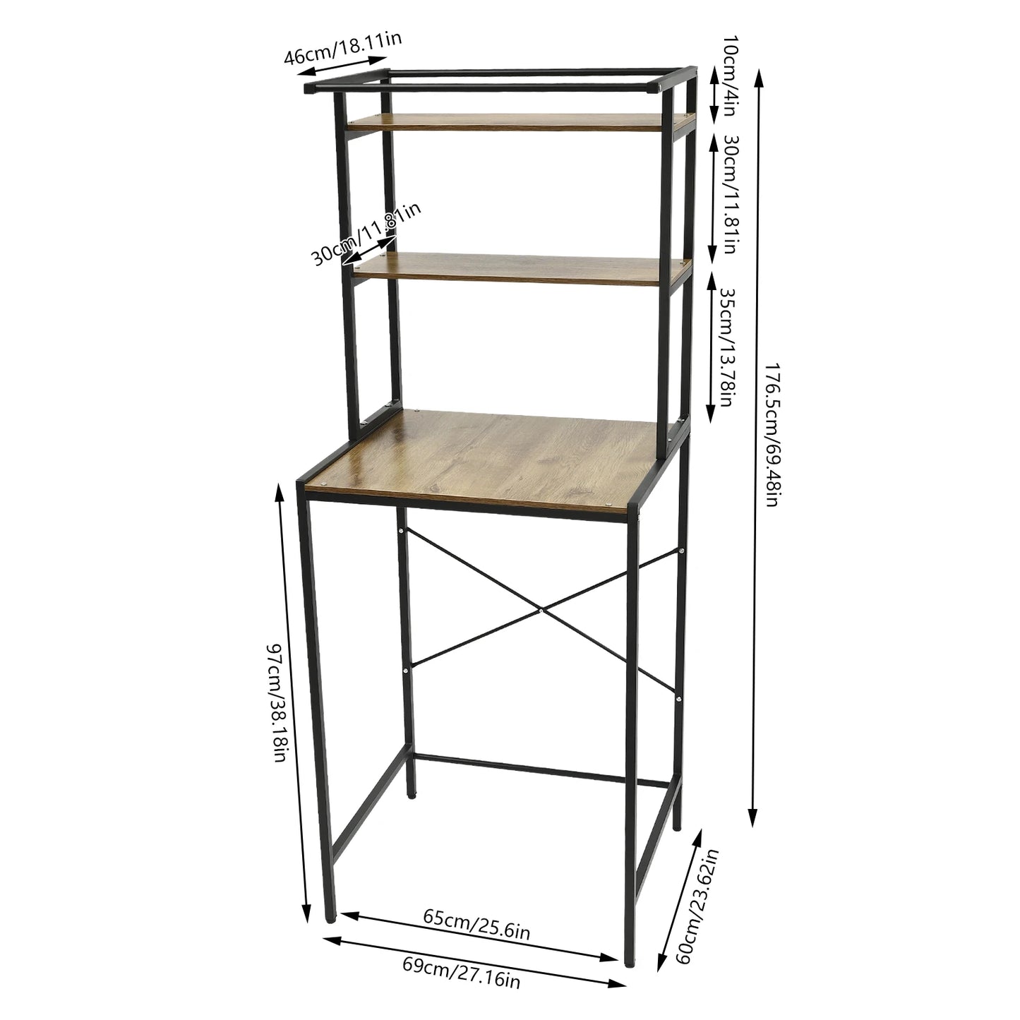 Bymaocar 3 Tier Washer And Dryer Shelving Storage Rack For Laundry