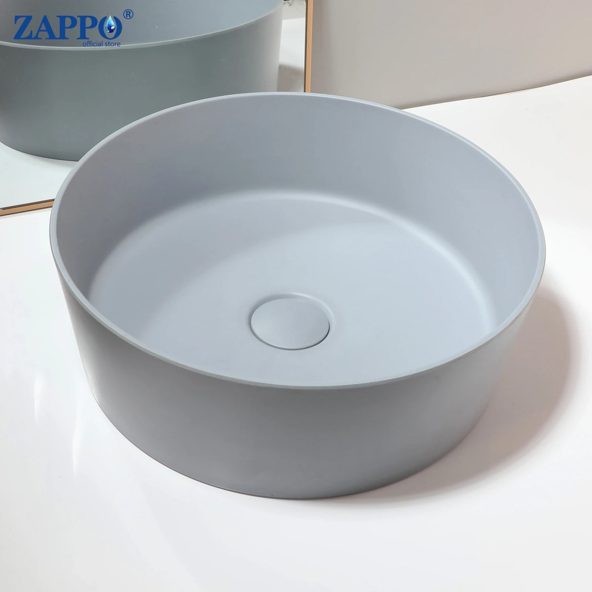 Mekkhala Rectangular Stone Resin Vessel Bathroom Sink