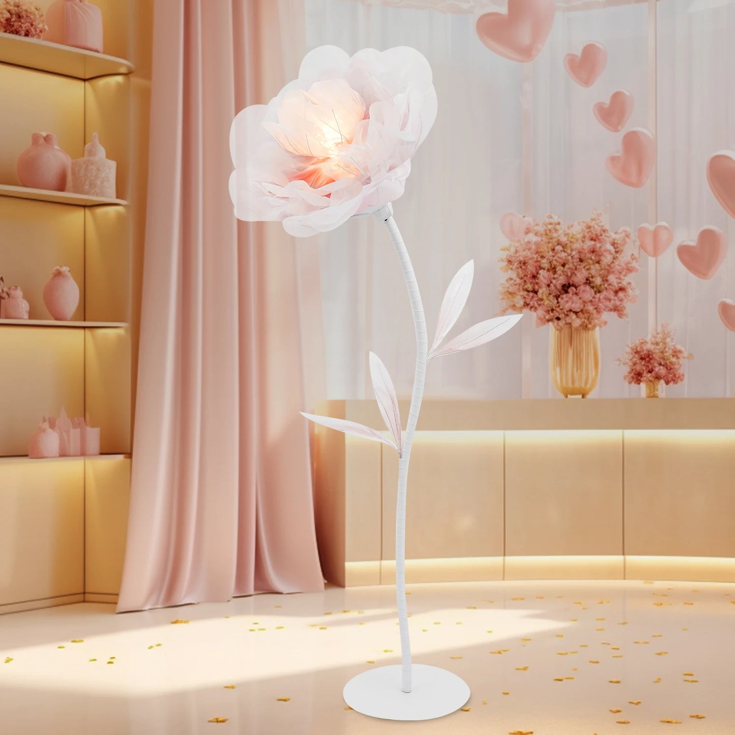 Handmade Light Auto Open Electric Artificial Flower Decoration For Weddings