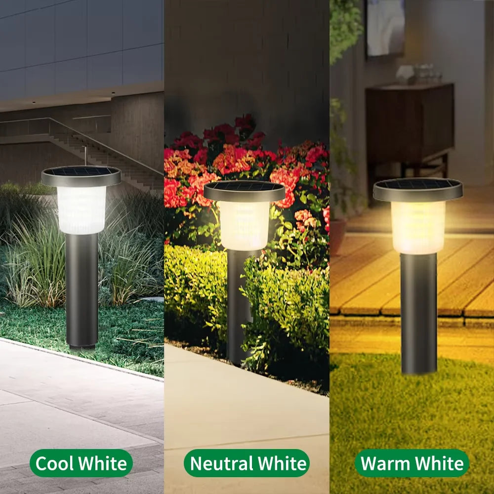Intelamp Solar Pathway Lights Outdoor LED Landscape Garden Driveway Walkway