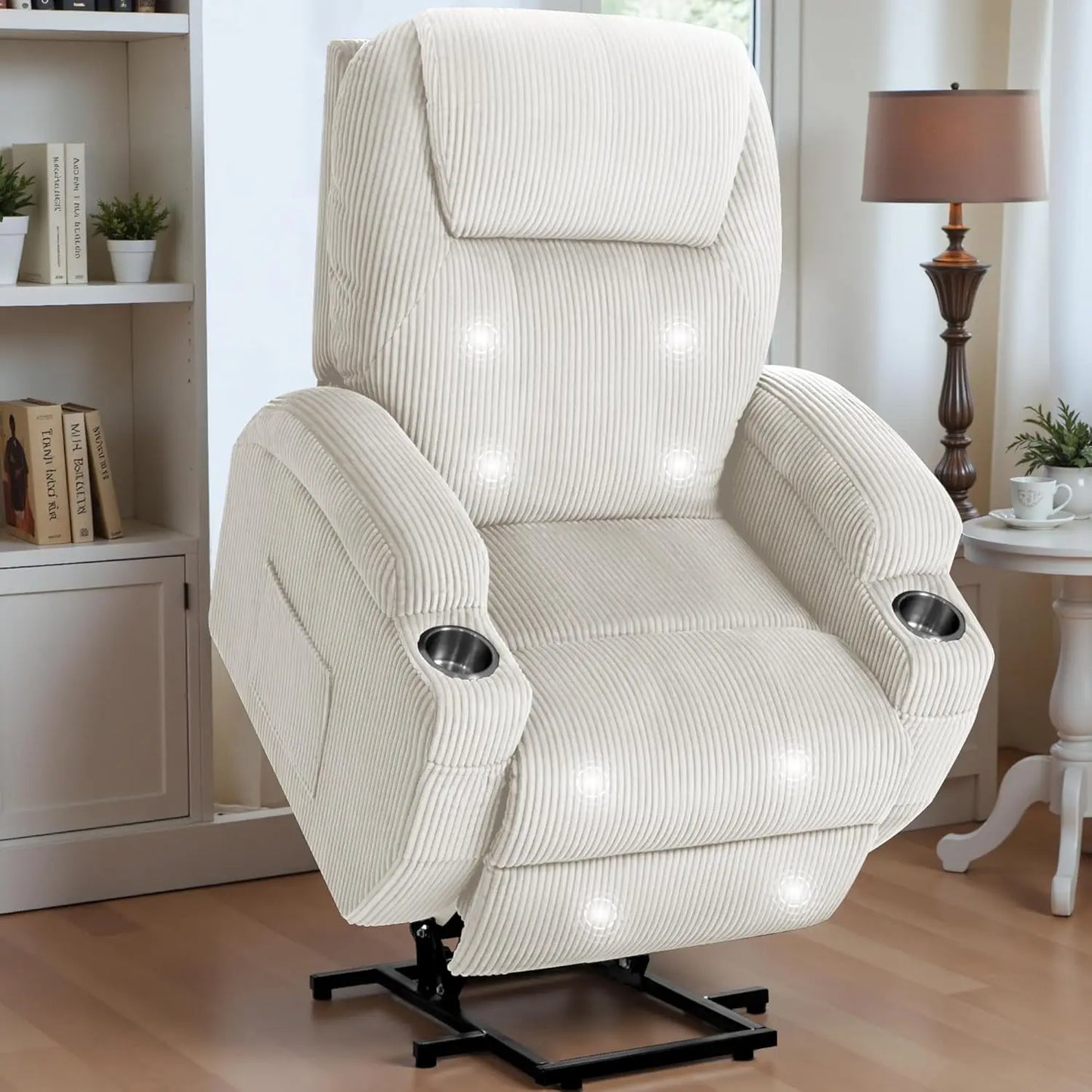 Power Lift Recliner Chair For Elderly With Cup Holders