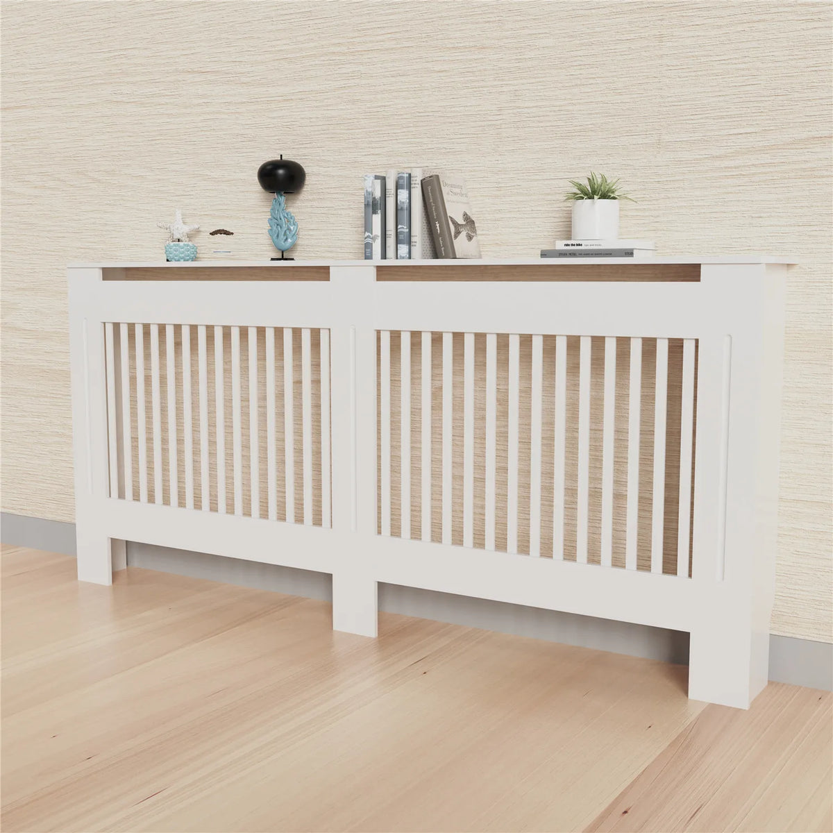 Modern Wood Radiator Cover Cabinet With Grill Shelf For Home