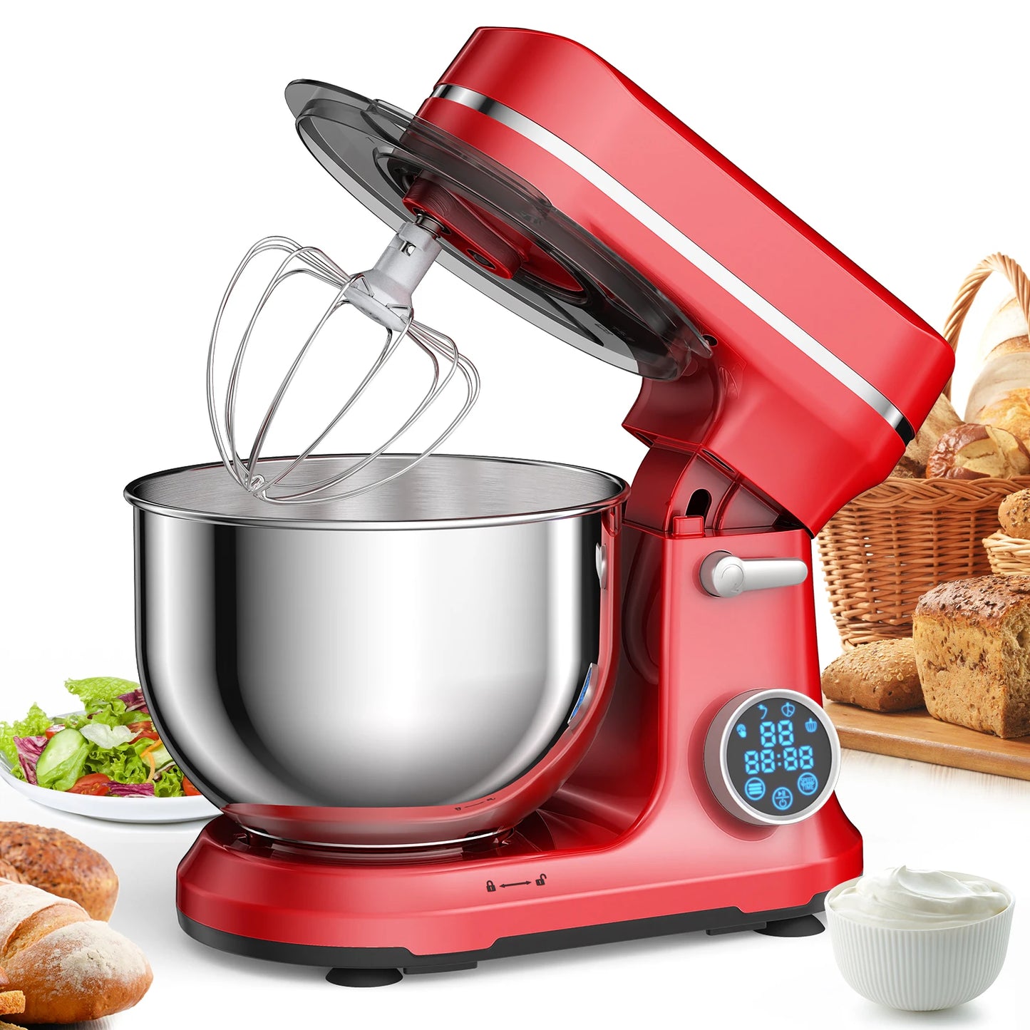 Biolomix 1200W Stand Mixer With 11 Speeds Tilt Head
