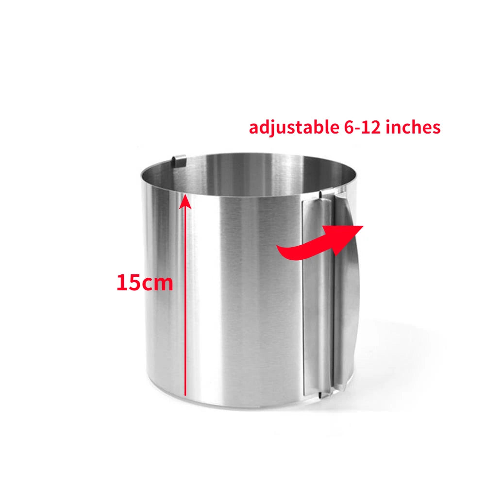 Boussac 430 Stainless Steel Telescopic Mousse Ring Mold