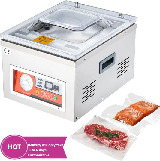 Chamber Vacuum Sealer 260W Sealing Power For Wet Foods Meats
