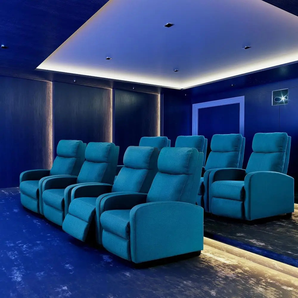 UKMJ Home Theater Fabric Recliner Chair Sofa for Living Room