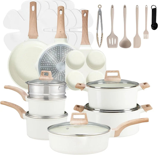 Pots And Pans Set Nonstick Induction Cookware With Removable Handle