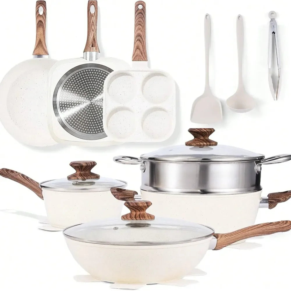 Pots And Pans Set With StayCool Handles And Detachable Handle