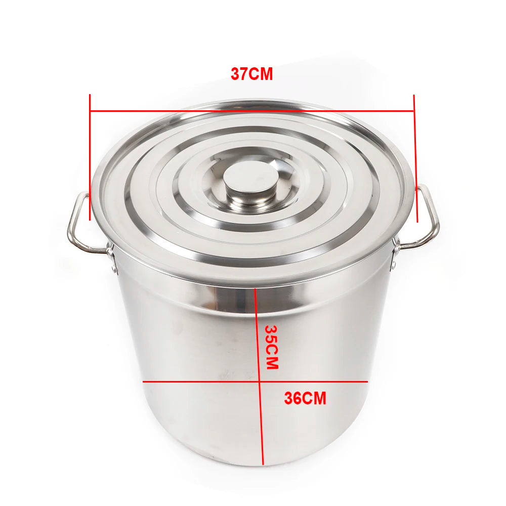 Multipurpose Thickened Stainless Steel Soup And Stock Pot With Lid