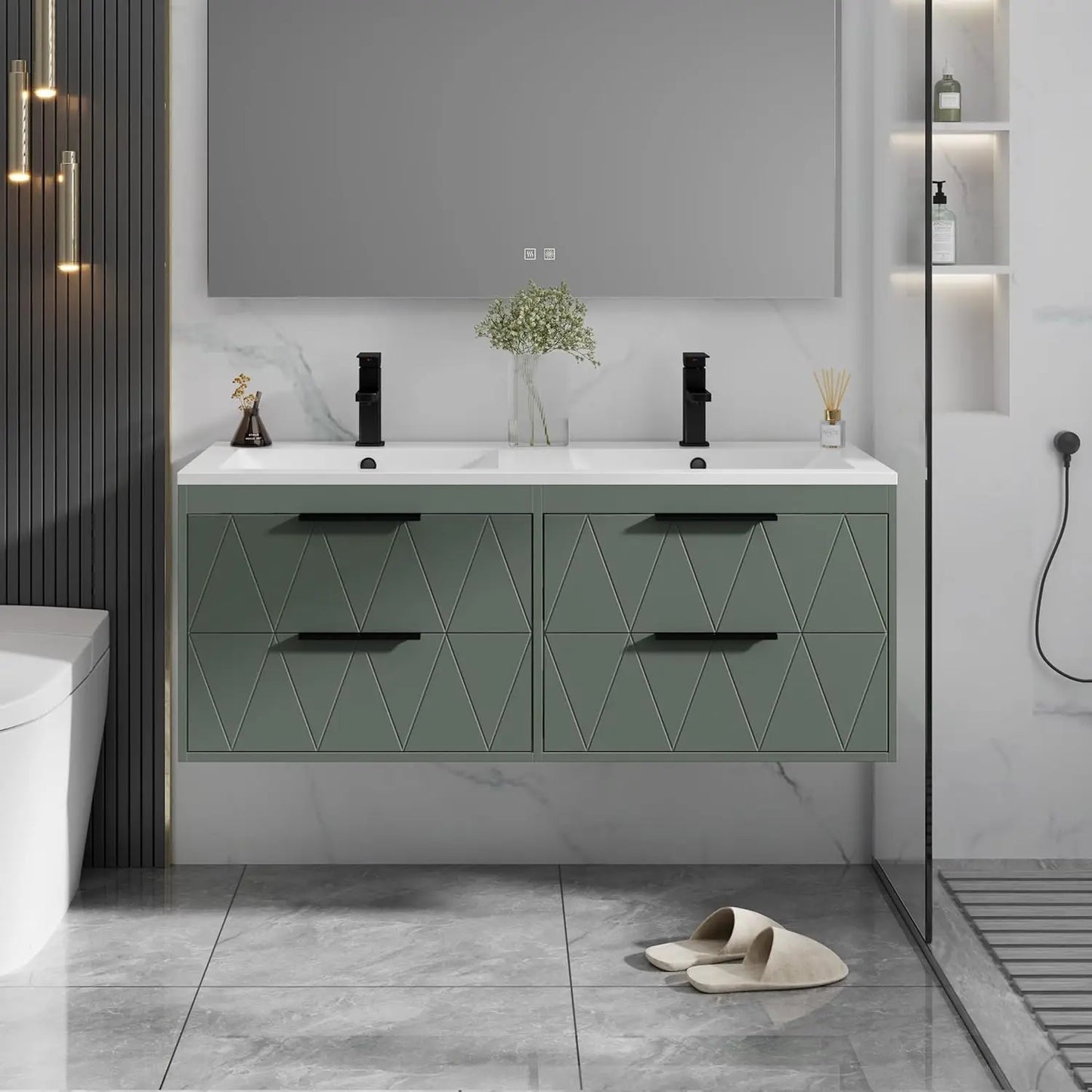 XIAOLANG Wall Mounted Floating Bathroom Vanity With Sink Soft Close