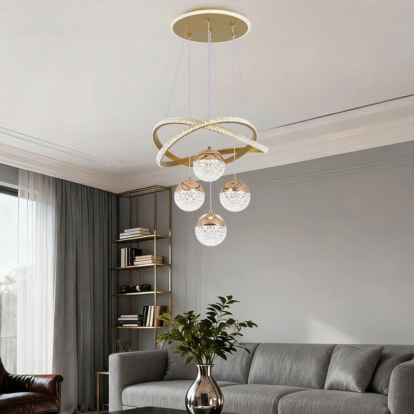 GreeLustr Modern LED Chandelier Nordic Living Room Lighting
