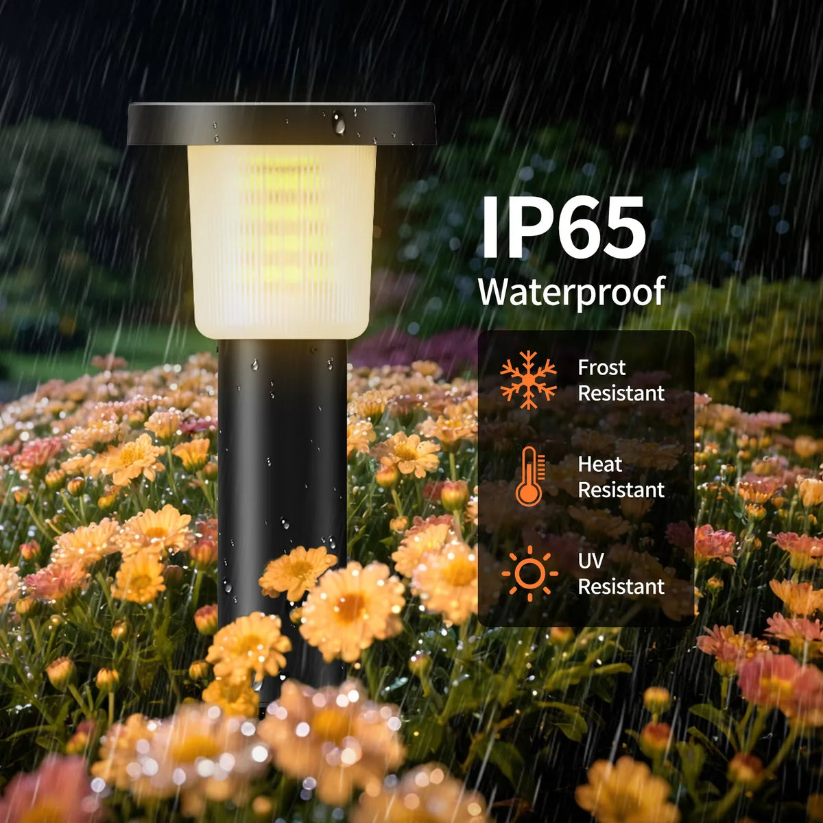 Intelamp Solar Pathway Lights Outdoor LED Landscape Garden Driveway Walkway