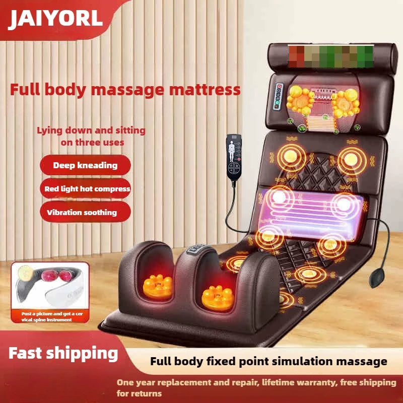 JAIYORL Electric Full Body Massage Mattress With Heating Hand Control