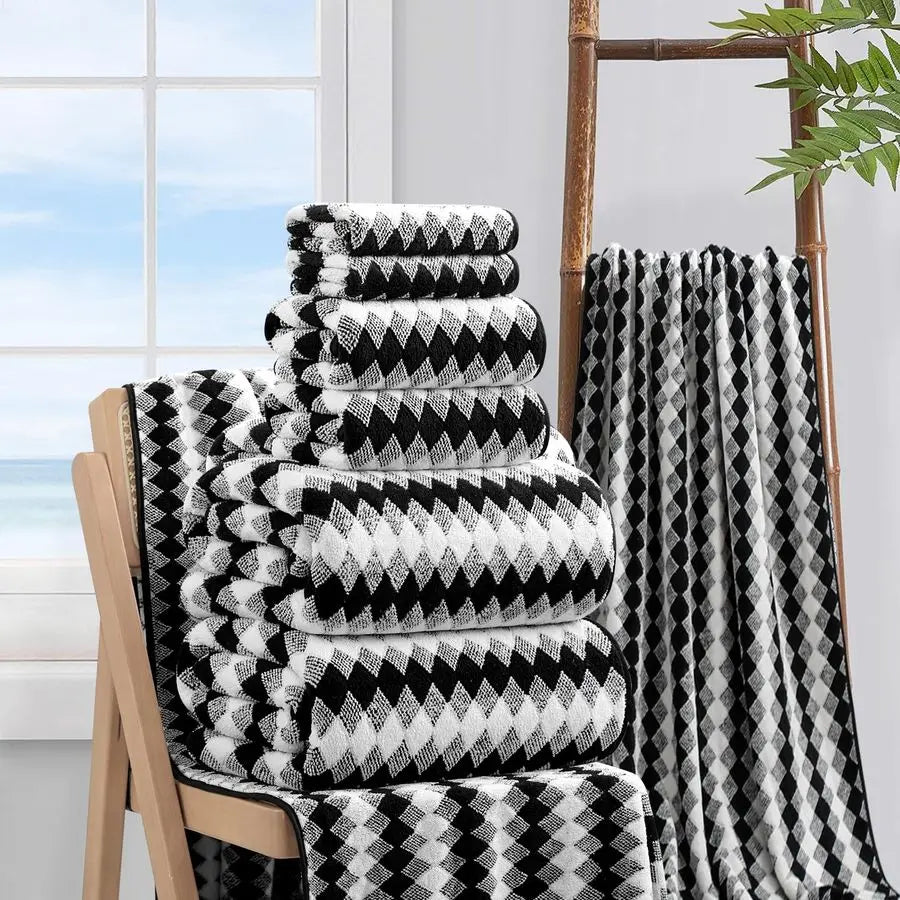 8 Piece Bath Towel Set Nonwoven Fabric Ultra Soft Towels