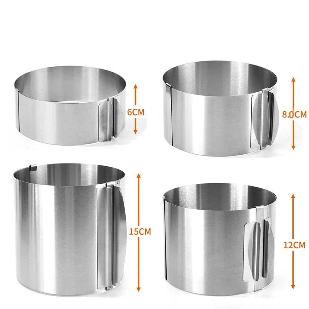 Boussac 430 Stainless Steel Telescopic Mousse Ring Mold