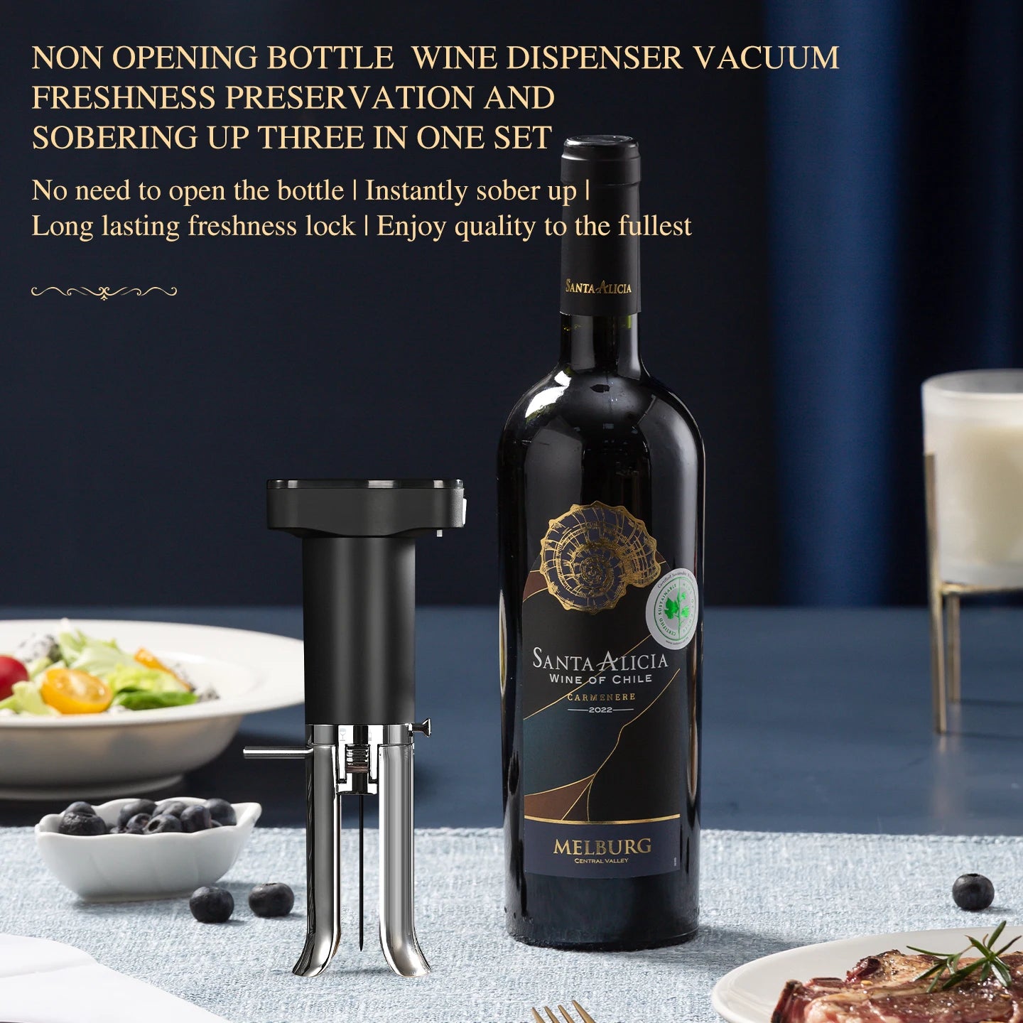 Jisite Electric Wine Aerator With Vacuum Seal Pourer