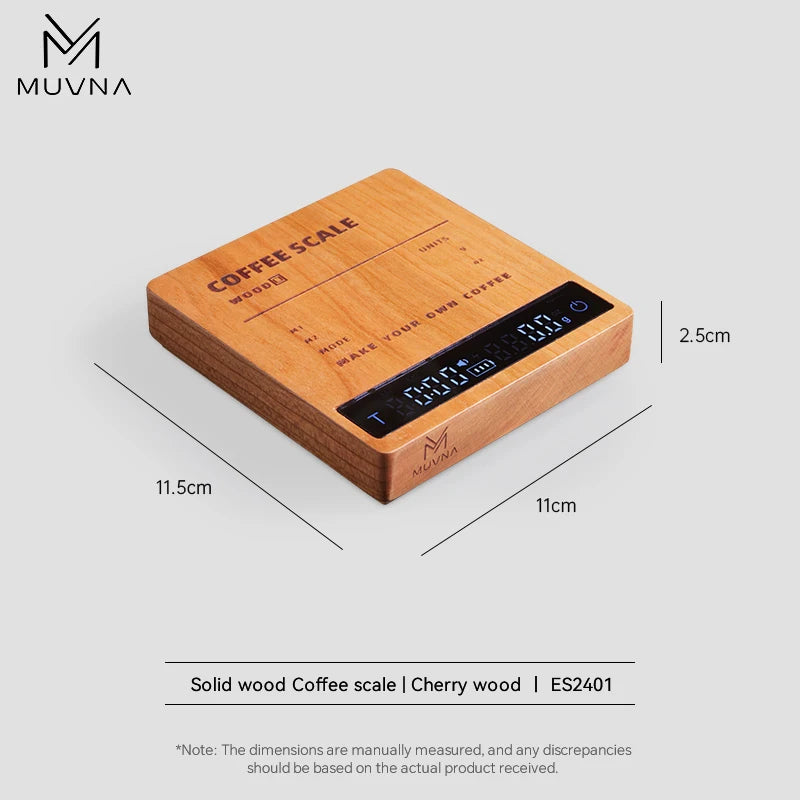 Muvna Digital Coffee Scale For Espresso High Precision Rechargeable