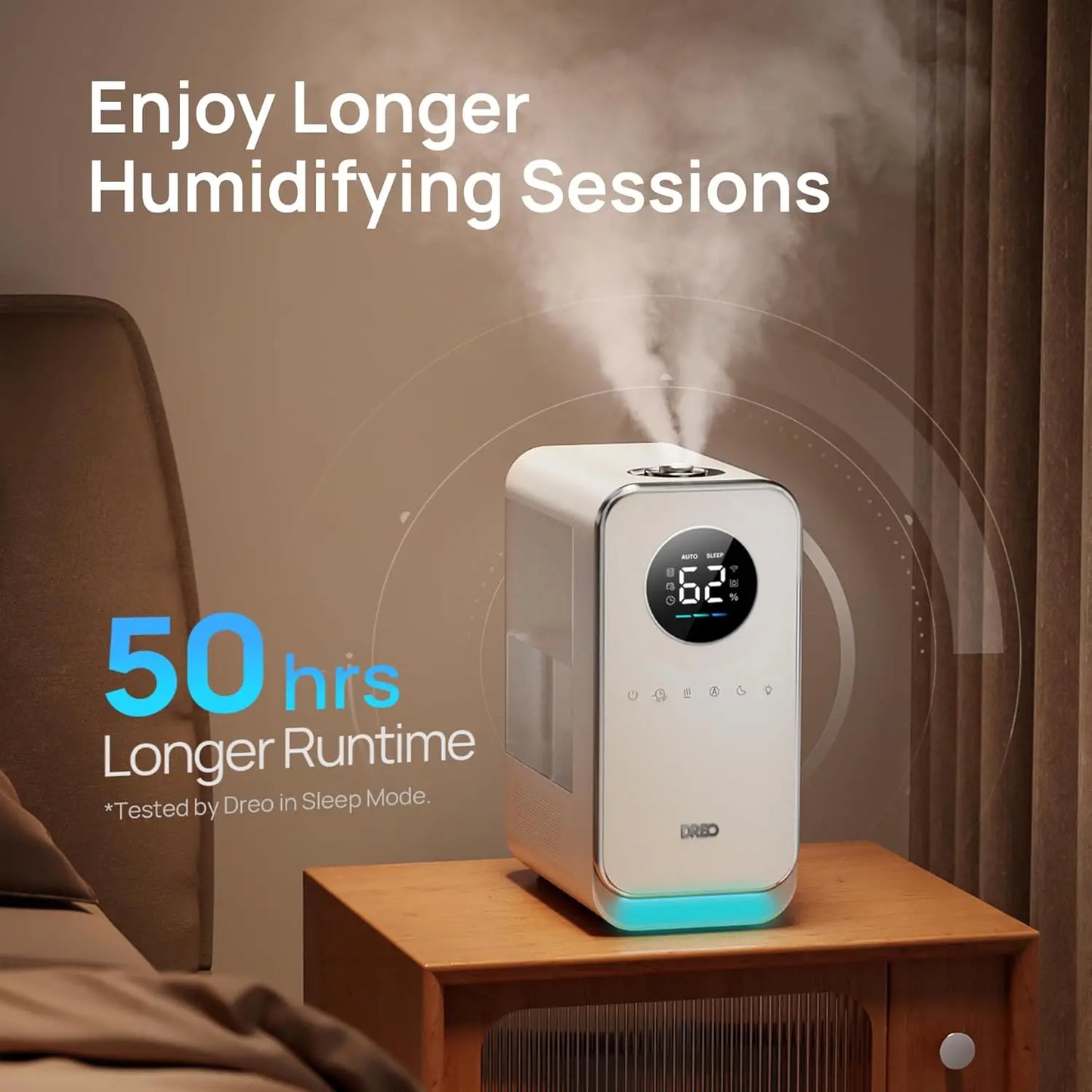 Smart Quiet Cool Mist Humidifier With Alexa And Google Assistant
