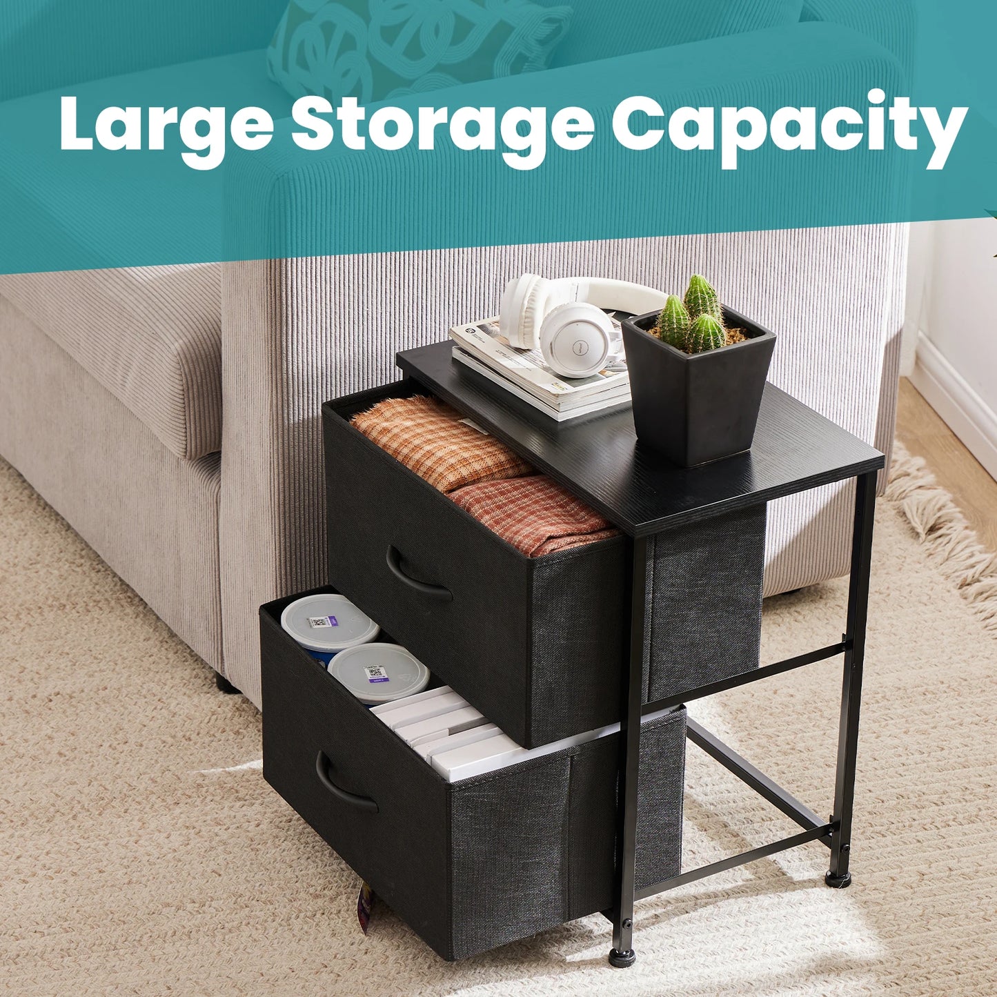 MCQ Fabric Drawer Set For Living Room Cabinet Organizer