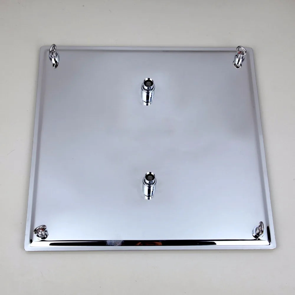 MEKKHALA Rainfall Shower Head Square Stainless Steel High Pressure