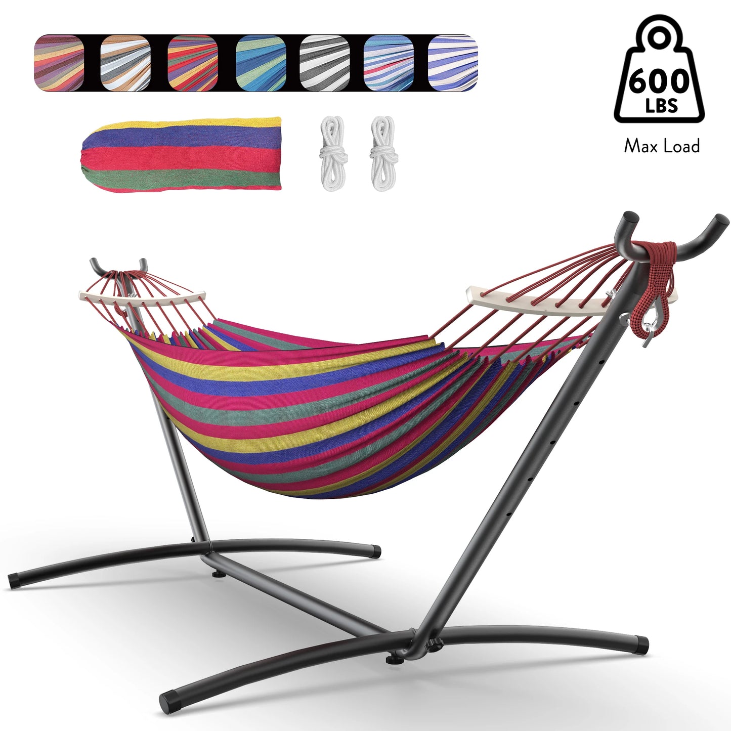 Gyroor Adjustable Hammock Stand 600lb Capacity With Storage Bag